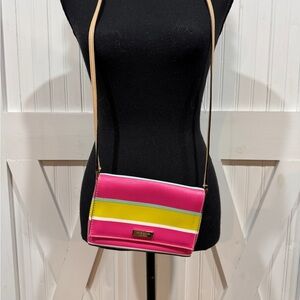 Kate Spade Vibrant Pink and Yellow Crossbody Bag